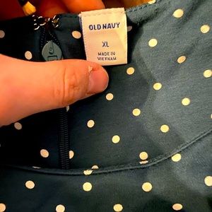 green polka dot dress